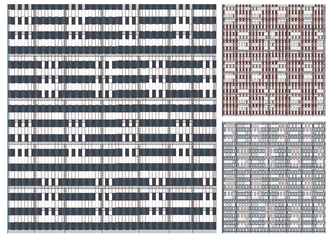 Edna Buchmeier entwickelte auf Basis der Patronen Muster, die auf Hausfassaden übertragen werden können. Bild: Edna Buchmeier