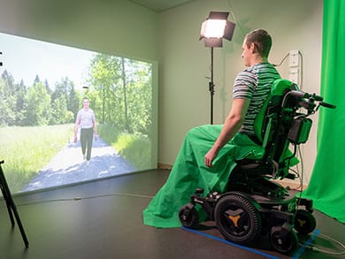 Virtual Walking: Die Therapie soll gegen hartnäckige Schmerzen bei Querschnittgelähmten helfen.