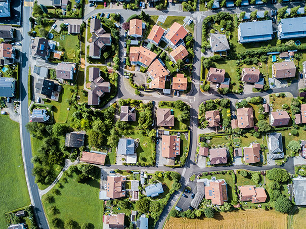 Quartier von oben
